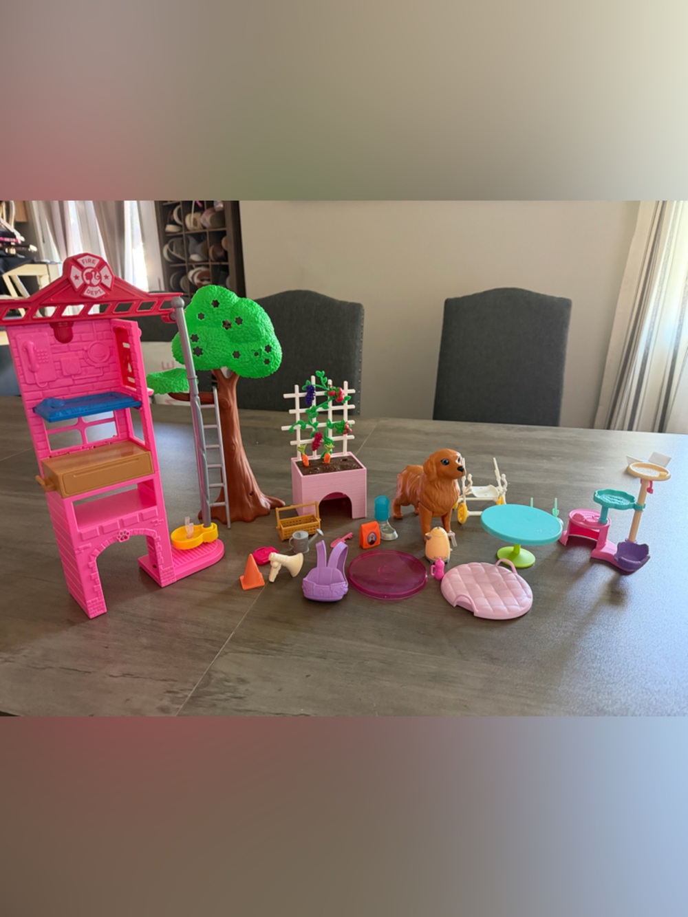 Barbie Random Playset Pieces (Firefighter, Garden, Animal care)